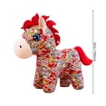 thumbnail image 2 of Soft Plush Horse Doll with Traditional Chinese Patterns for Lunar New Year Home Decor and Festive Souvenir, 2 of 3