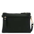 thumbnail image 5 of FashionPuzzle Multi Zipper Pocket Small Wristlet Crossbody Bag (Black), 5 of 8