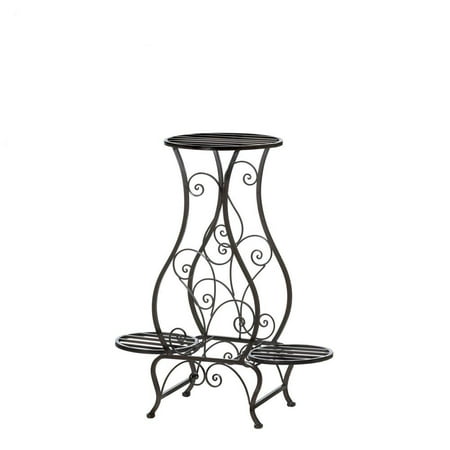 Koehler Home Decor Indoor Triple Hourgl Centerpiece Iron Plant Koehler Home Decor Indoor Triple Hourgl Centerpiece Iron Plant Stand Finish Black By Zingz