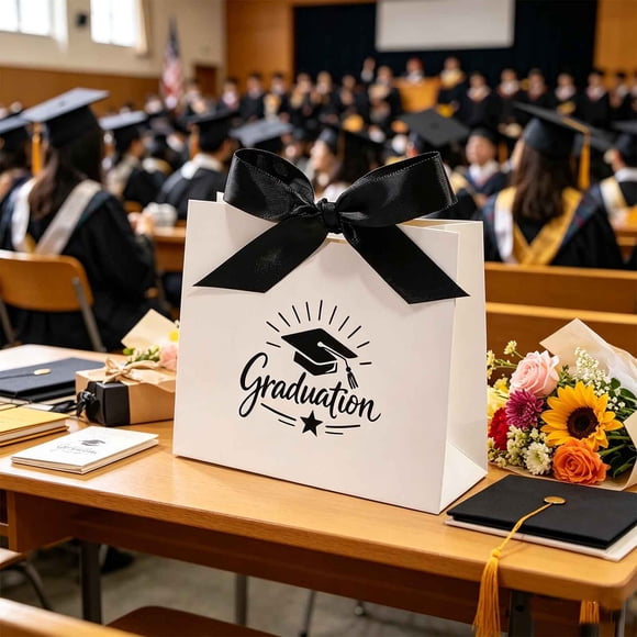 Graduation Treat Boxes With Grad Cap 4 Styles Party Bags For Students Guests 4 Styles Treat Boxes For 2026 Graduation Celebration