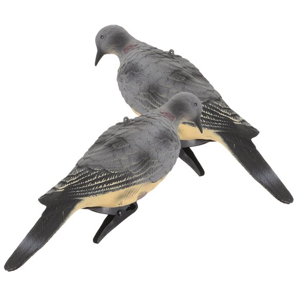 NICEXMAS 2Pcs Lightweight Pe Material Pigeon Figurines with Clip Design for Home Decor