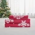 thumbnail image 5 of Gogreen 4PC Deep Pocket King Sheet Set Fit 17", Breathable Microfiber Super Soft King Size Sheet Set, Luxury Hotel Style Home Decor King Bed Sheet Set, Gift for Women, Men - Christmas Snowflake, 5 of 8