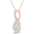 thumbnail image 2 of 10kt Rose Gold Womens Round Diamond Oval Pendant 1/5 Cttw, 2 of 2