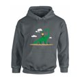thumbnail image 1 of Awkward Styles Leprechaun and Dinosaur Hooded Sweatshirt St. Patrick's Day Hoodies Unisex Saint Patrick Hooded Sweater Dinosaur Gifts for Women and Men Irish Clover Gifts Cute Lucky Irish Hoodie, 1 of 5