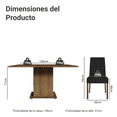thumbnail image 3 of Juego de Comedor Madesa Oxford Doris con Mesa y 8 Sillas, 3 of 13