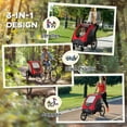 thumbnail image 3 of Aosom Bike Trailer for Kids 3 In1 Foldable Child Jogger Baby Stroller Transport Carrier, Rubber Tires Kid Bicycle Trailer Red and Gray, 3 of 9