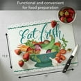 thumbnail image 4 of Cut N' Funnel "Eat Fresh" Designer Flexible Plastic Cutting Board Mat, 4 of 7