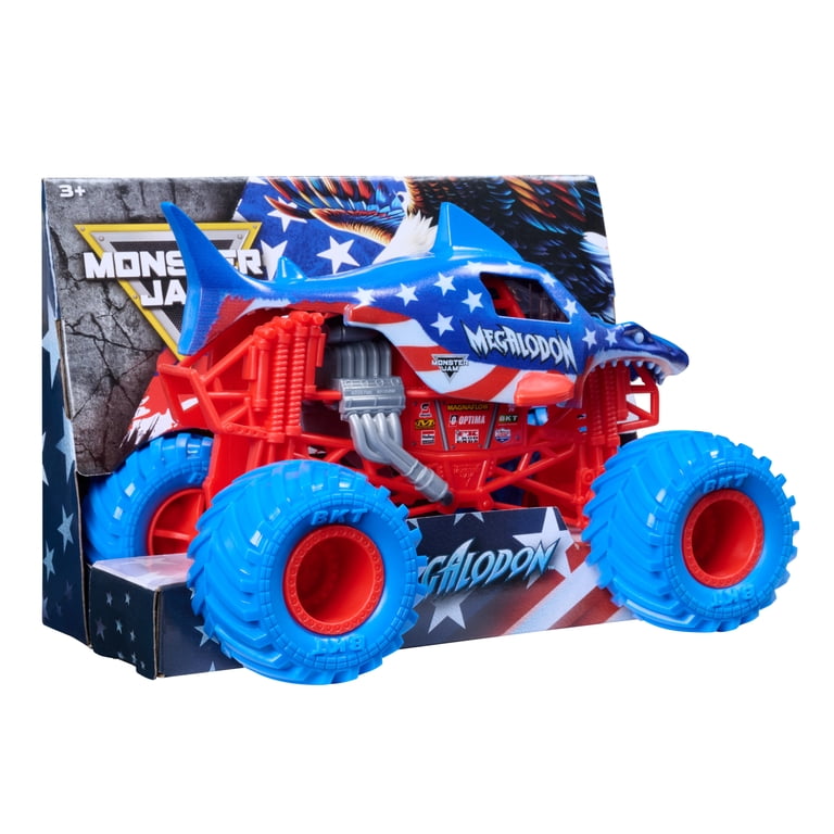 Monster Jam Megalodon Stars & Stripes 1:24 Scale Die-Cast Truck photo 7