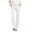 White, variant on Gunia Linen Cotton Pants Women High Waisted Solid Straight Pants Waist Long Casual Elastic Drawstring Pants With Pockets Summer Pants
