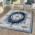 thumbnail image 4 of JONATHAN Y MODERN PERSIAN 5 x 8 Area Rug, Rosalia Cottage Medallion - Ivory/Navy, MDP401A-5, 4 of 11