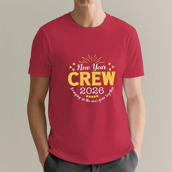 Tiruiarec Happy New Year T-Shirt Men Women Crew Neck Cotton Shirt Short Sleeve 2026 Shirts S