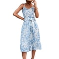 thumbnail image 2 of Spaghetti Women Spaghetti Strap Strap Vestido de Voltaje Shirred, 2 of 6