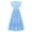 Light Blue, variant on Flower Girl Flowy Ruffle Chiffon Trim A-Line Dress for Kid Wedding Junior Bridesmaid Communion Party Pageant Maxi Belted Gown 9-10 Years Purple