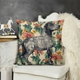 thumbnail image 2 of YINGXI  Throw Pillow Case Tapir and Flowers Asian Tropical Art Floral Jungle Nature Plant Pillow Cushion Cover Square Pillowcase Decorative Pillow Cover Home Decor 18x18in, 2 of 5