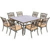 Hanover Traditions 9-Piece Aluminum Outdoor Dining Set, Natural Oat