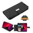 thumbnail image 2 of For Apple iPhone 17 Pro PU leather Wallet 6 Card Slots folio with Wrist Strap & Kickstand Pouch Flip Shockproof Screen Cover by Xpression  - Black, 2 of 8