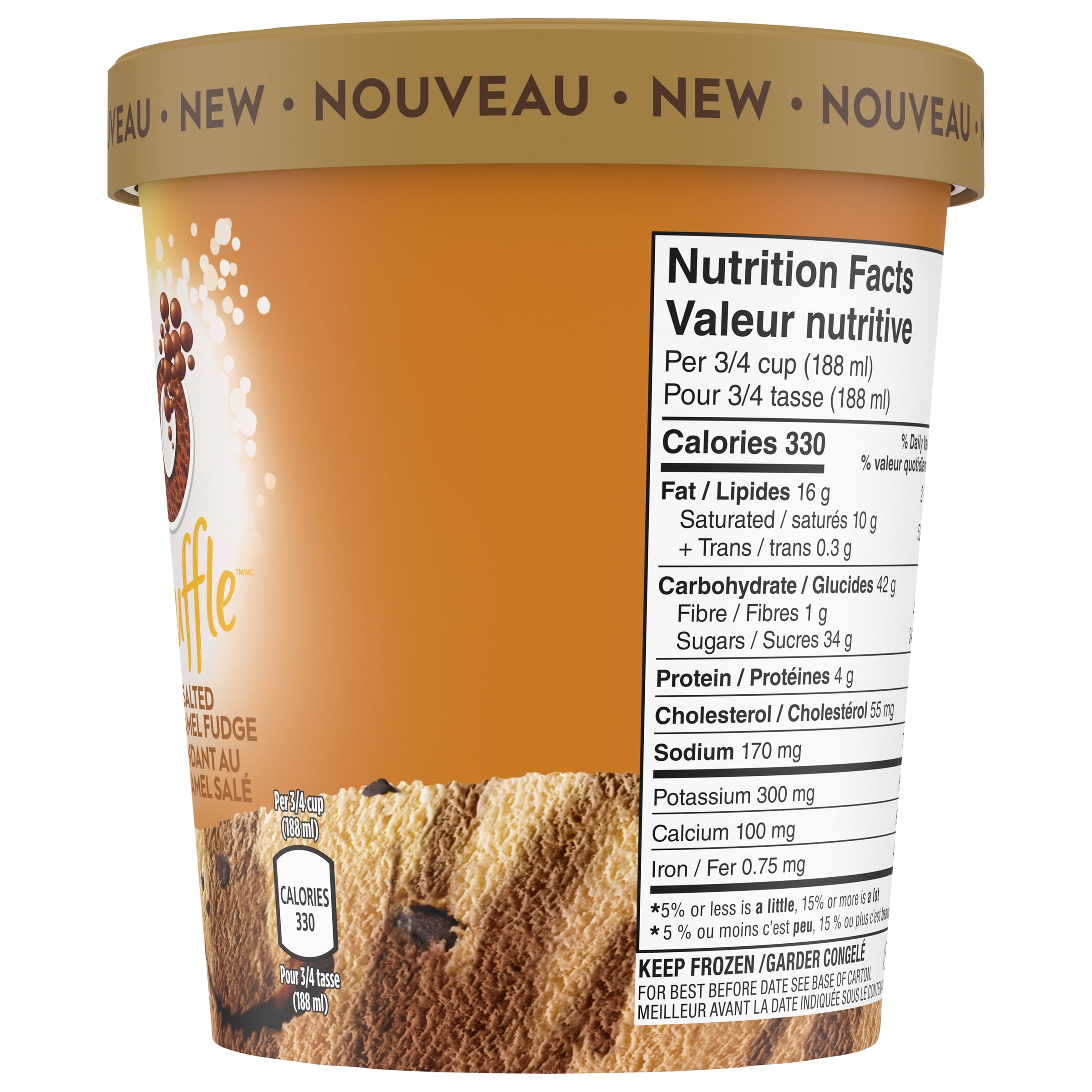 AERO Truffle Salted Caramel Ice Cream Tub, 450 ML