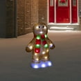 thumbnail image 2 of Northlight 14" LED Lighted Acrylic Gingerbread Man with Scarf Outdoor Christmas Decoration, 2 of 8