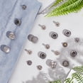 thumbnail image 6 of 50 Sets 5 Styles Brass Snap Button No-Sew Removable Metal Jeans Closure Replacement Repair Buttons Vintage Press Snap Button Fasteners for Women and Men's Jeans Clothing Supplies Gunmetal, 6 of 9