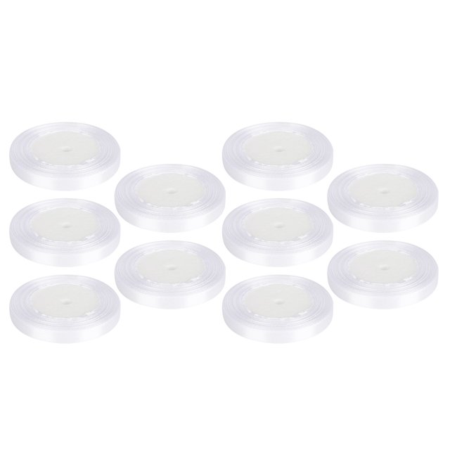 Cinta De Raso, Cinta De Envoltura De Satén, Conjunto De Cintas De Paquete De Cintas Para Manualidades De Costura Fiesta Boda OTVIAP Blanco