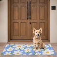 thumbnail image 4 of Blue Daisy Flower Green Leaves Pattern Door Rugs,Washable Non Slip Door Mats Indoor,Decorative Door Mats,Entry Mat Indoor for Entrance,Bedroom,Kitchen,Bathroom,16"x47", 4 of 6