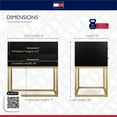 Tommy Hilfiger Ellias Bedside Table Black and Gold