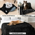 thumbnail image 6 of PetAmi Dog Blanket for Large Dogs Black, Fluffy Soft Puppy Blanket, Sherpa Fleece Cat Blanket for Kitten, Calming Pet Blanket Throw for Bed Washable Sofa Couch Cover, X-Large 60x80, 6 of 8