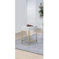 thumbnail image 2 of ACME Coleen 1-Drawer Metal Tube End Table in White and Brass, 2 of 3