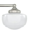 thumbnail image 3 of Hunter - Saddle Creek 3-light Brushed Nickel, Medium Size Vanity Light, Dimmable, Schoolhouse Style, for Bedrooms, Kitchens, Dining, Living Rooms - 19460, 3 of 6