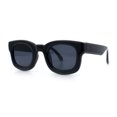 thumbnail image 5 of Retro Nostalgic Thick Bubble Plastic Frame Retro Horn Rim Sunglasses All Black, 5 of 7