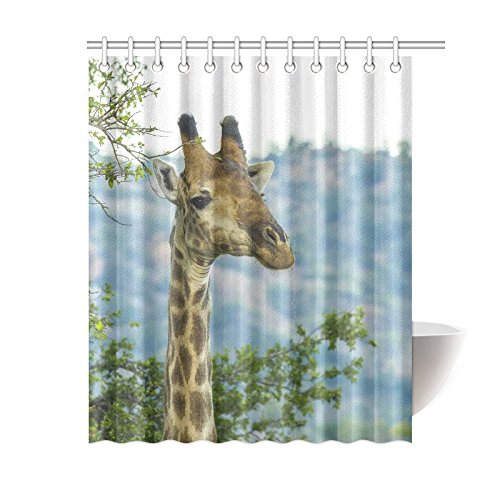 WOPOP African Wildlife Animal Shower Curtain,Spring Tree Cute Funny