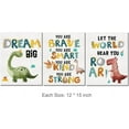 thumbnail image 2 of JANS.NO1 Dinosaur Room Decor: Dinosaur Wall Art for Boys' Bedroom, Nursery, Playroom, 2 of 6