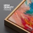 thumbnail image 5 of Large Framed Canvas Print Abstract Watercolor LandscapeWall Art Decorative Ready to Hang Painting for Living room Bedroom 60x30 inches Natural Frame, 5 of 7