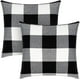 thumbnail image 1 of Funda de almohada a cuadros - Blanco y negro - 2 piezas Adepaton WMPH-1244-1, 1 of 7