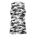 thumbnail image 4 of lcziwo Men's Cotton Workout Tank Tops Muscle Fit Gym Bodybuilding Training Sleeveless T Shirts Fashion Camo Beach Outfits White S, 4 of 5