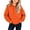 Orange, variant on SERTG Girls Pullover Hoodie Drawstring Pocket Solid Color Long Sleeve Loose Fit Kids Casual School Daily Outdoor Wear Hooded Sweatshirt