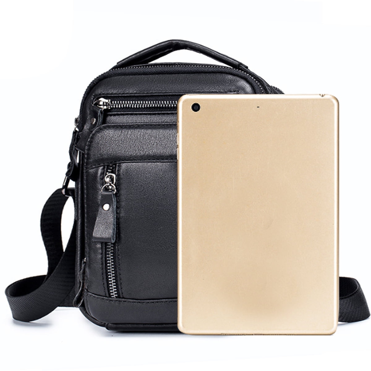 Leather Man Purse Shoulder Bag,Small Mens Crossbody