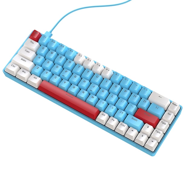 Teclado de computadora T8 68 teclas Teclado de computadora con cable Teclas luminosas Retroiluminación