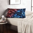 thumbnail image 6 of Rateoe Red And Blue Lightning Pattern Pillow Covers with Invisible Zipper(Pillows are not Included) Standard Pillowcases-14"x20", 6 of 6