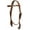 Medium, variant on Showman Floral Tooled Rawhide Braided Leather Browband Headstall w/ Reins (Medium)