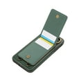 thumbnail image 4 of Wallet Back Case for iPhone 7 Plus/8 Plus with Wrist Strap, Stylish Magnetic Card Holder Finger Ring Kickstand PU Leather Lanyard Shockproof Slim Phone Case Cover for iPhone 7 Plus/8 Plus, Green, 4 of 7