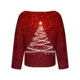 thumbnail image 5 of Craaazy Christmas Sweaters for Women Knitted Fall Winter Xmas Print Women Pullover Sweater Crew Neck Long Sleeved Christmas Print Graphic Festival Tops Gifts, 5 of 6