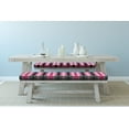 thumbnail image 2 of Abstract Bench Pad, Argyle Motif with Diamonds and Lozenges Infinite Symmetric Stripes Image, HR Foam Cushion with Decorative Fabric Cover, 45" x 15" x 2", Baby Pink Black Grey, by Ambesonne, 2 of 3