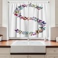 thumbnail image 2 of Ambesonne Letter S Kitchen Curtains, Various Shaped, 55"x39", Multicolor, 2 of 3