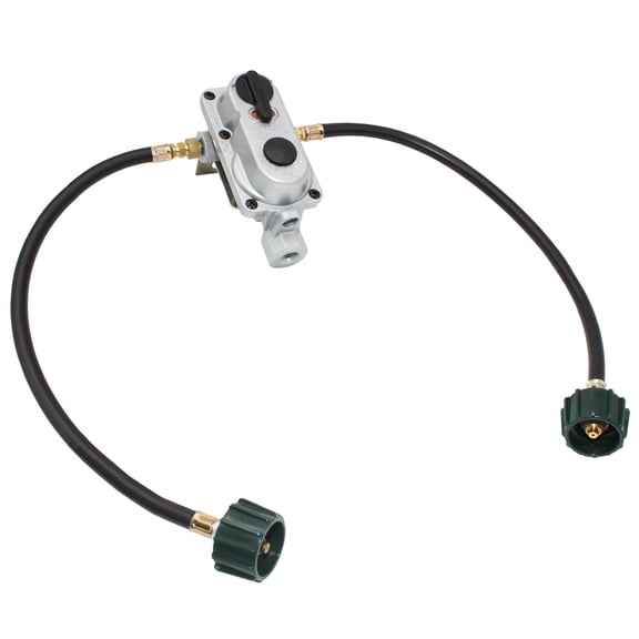 Flame King KT18ACR6 2-Stage Auto Changeover LP Propane Gas Regulator With 18-Inch Pigtails for RVs, Vans, and Trailers