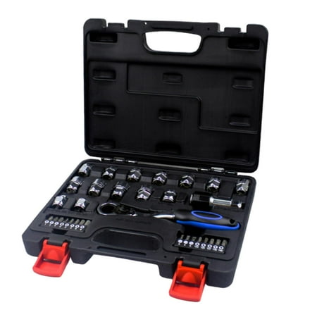 

32Pcs Drive Ratchet Socket Wrenches CR- Hand Tool Socket