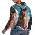 thumbnail image 6 of Balery Colorful Cloud Shepherd Dog Pattern Mens Hoodie Kangaroo Pocket Hoodie Pullover Hooded Sweatshirt Ideal for Daily Wear Travel and Home-3X-Large, 6 of 7