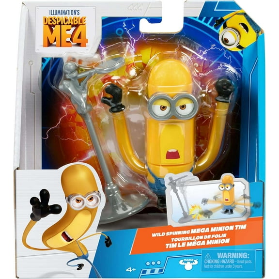 Despicable Me: Mega Minion Tim Action Figure, with Wild Spinning Feature & Knock-Down Power (6")