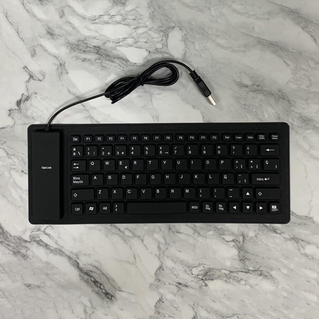 de silicona español plegable USB d4 , s enrolbles impermeable computadora de escritorio, portátil Macarena Teclado español plegable