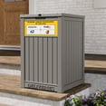 thumbnail image 2 of Nihsuao 53-Gallon Outdoor Package Delivery Box - Large Resin Storage Container with Lockable Lid, Waterproof Deck Box for Porches, Patios, Curbside, Gray, 2 of 8